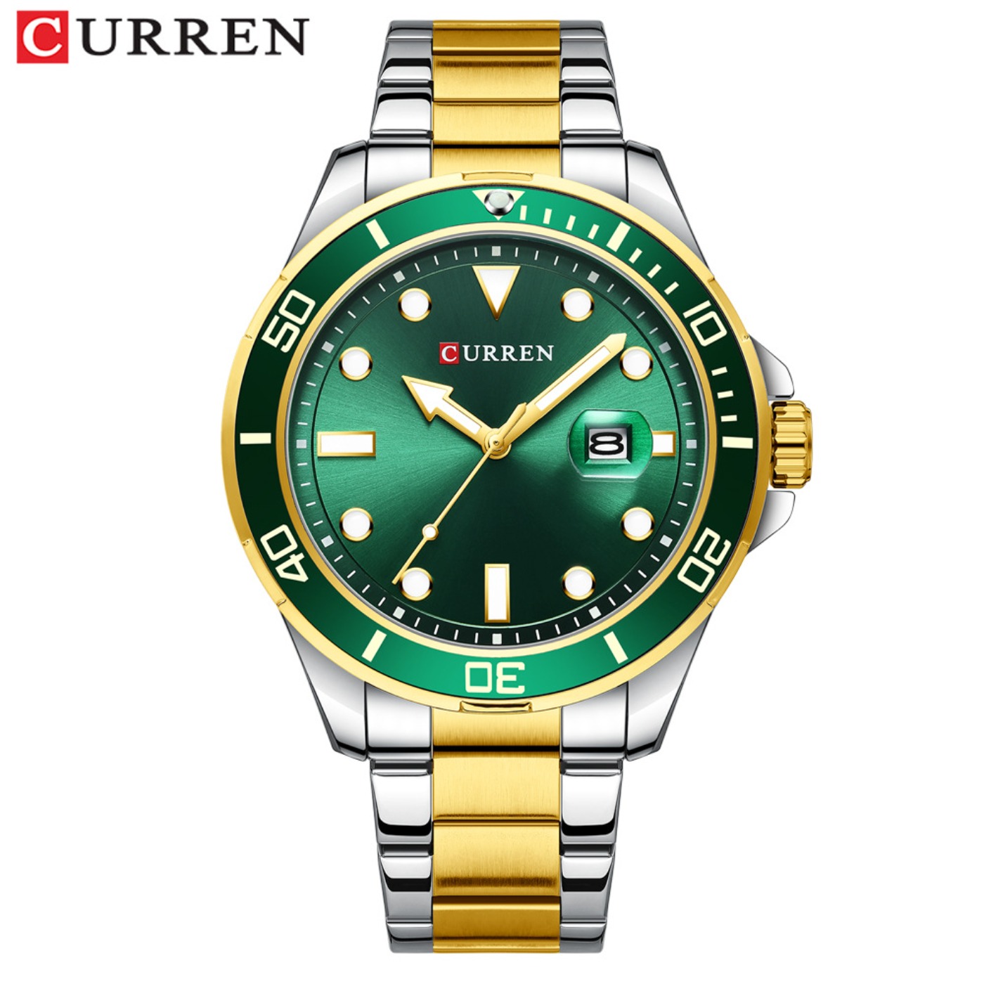 Fashion Mens Watches - CURREN New Green Water Ghost Series