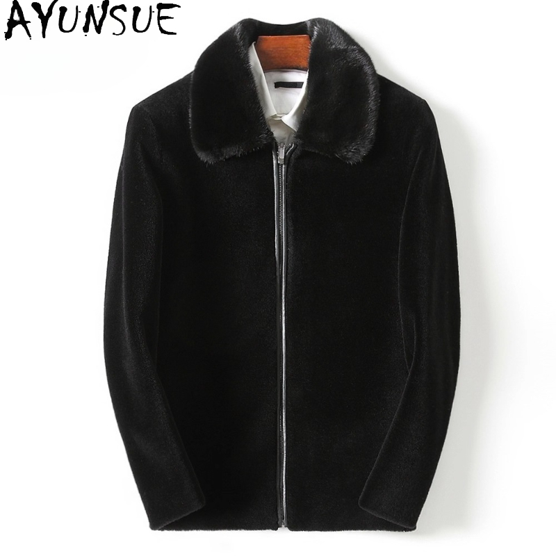 Mens Fashion Winter 2025 - AYUNSUE Casual 100% Wool Coats for