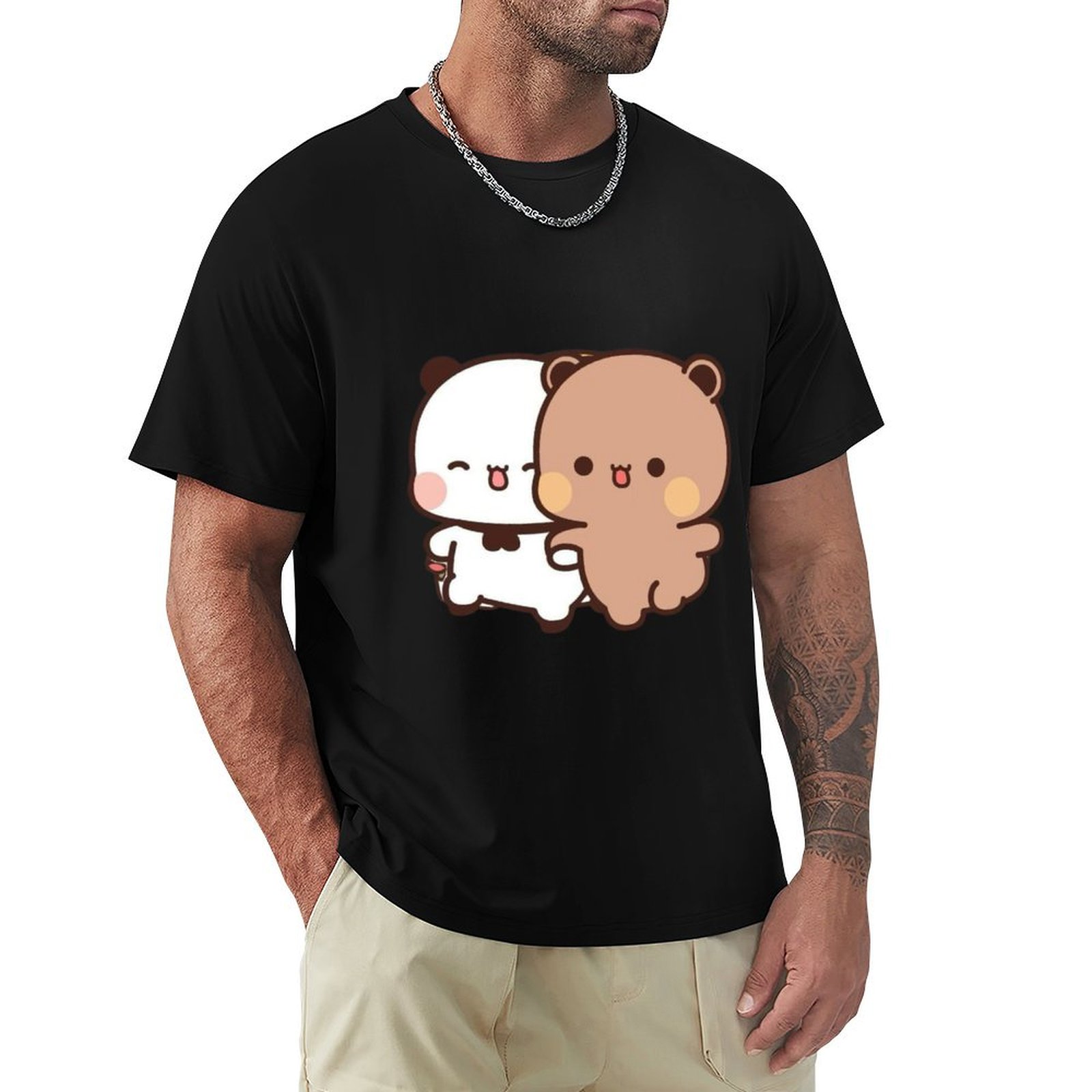 Mens Xmas Fashion - Panda Bear And Brownie True Love