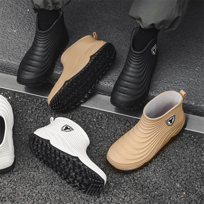 Mens Fashion Zapatos - Men's Rain Shoes Fashion Waterproof Slip-resistant