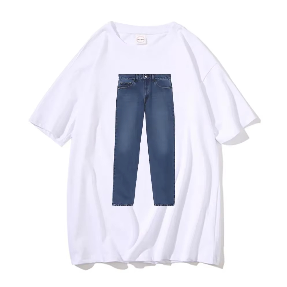 Jeans Shirt Fashion For Men - Funny Jeans Joke Pattern Printed Meme