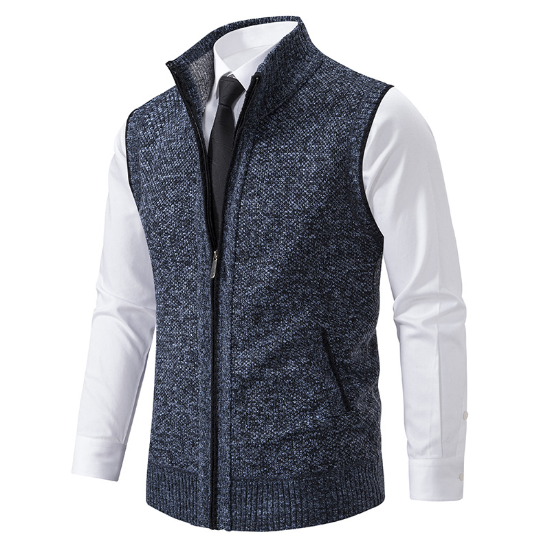 Men'S Fashion Zip Sweater - Men's Winter Autumn Sweater Vest Knitted