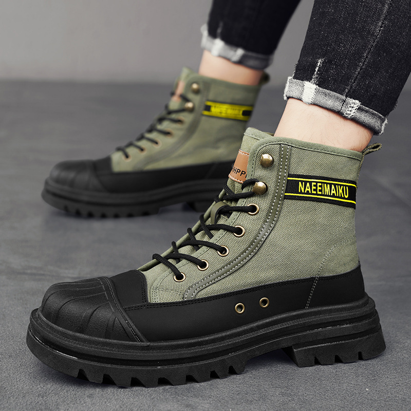 Mens Fashion Zapatos - Mens Canvas Boots Fashion High Top