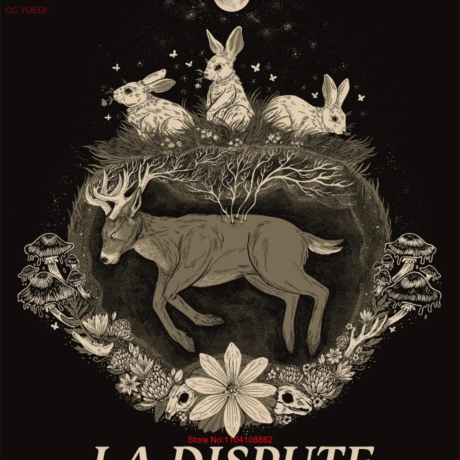 Mens Fashion Black Shirt - La Dispute Black T Shirt Cotton