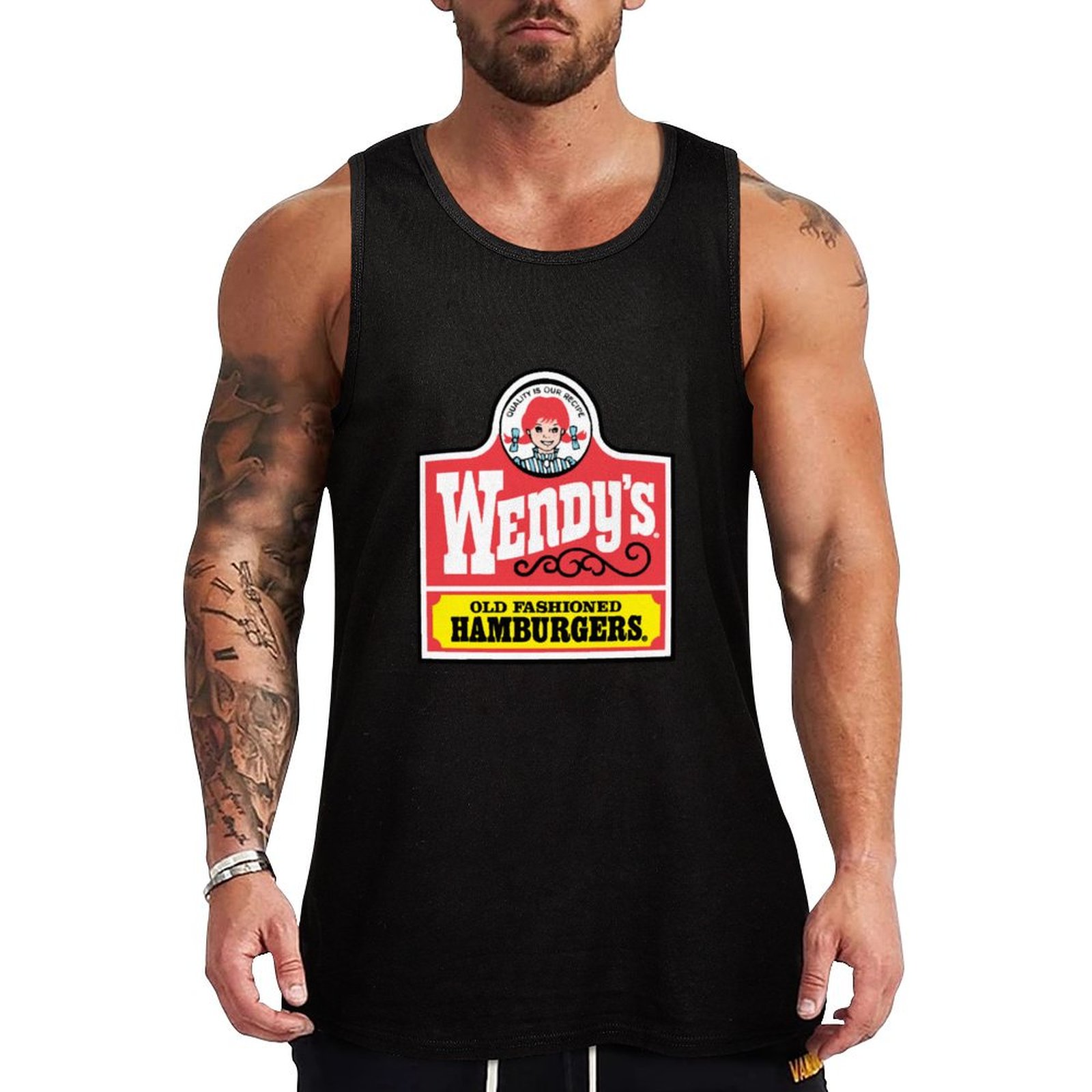 Men'S Fashion Hamburg - Wendy's retro old Fashioned Hamburgers Tank