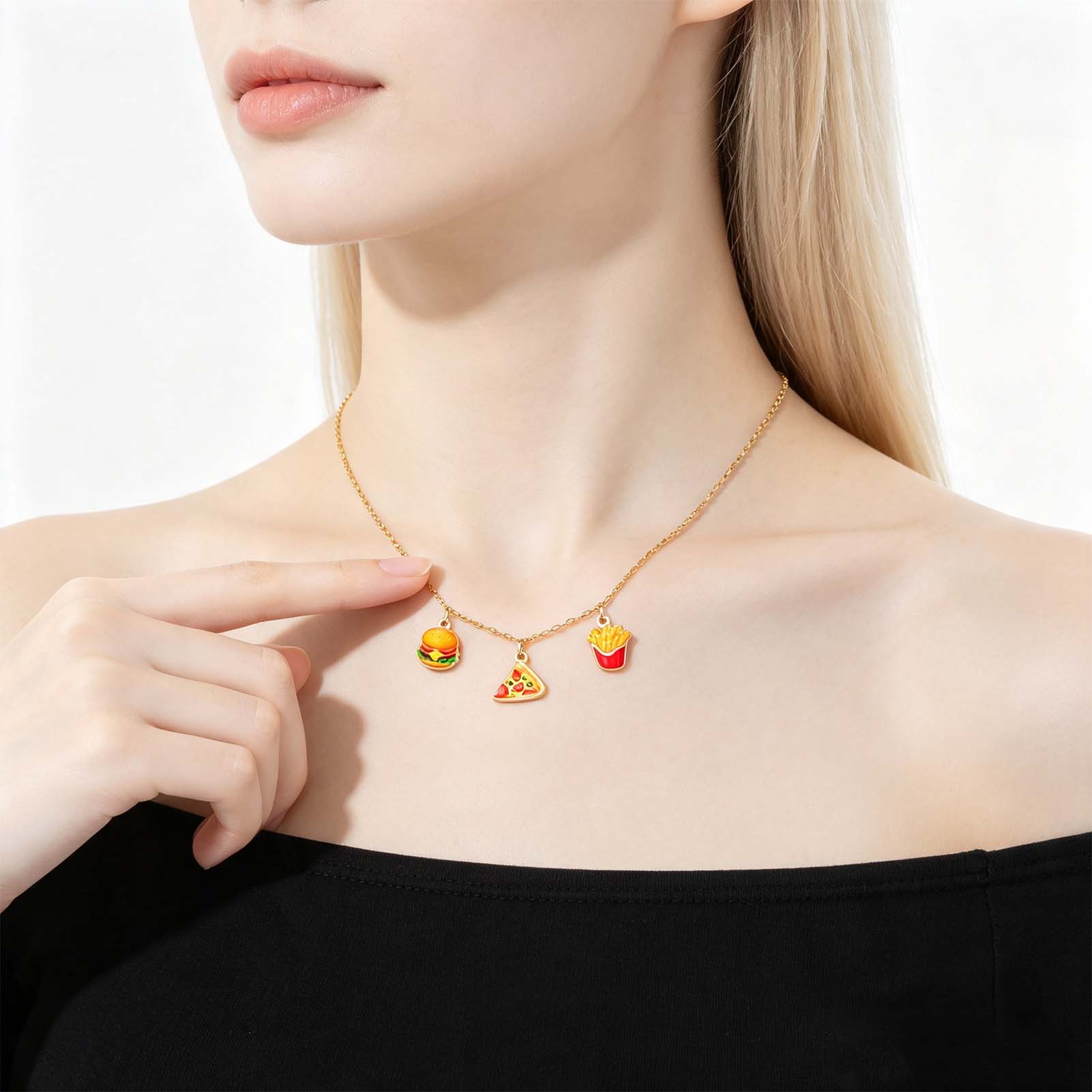Men'S Fashion Hamburg - Unift Stainless Steel Hamburger Fries Pizza