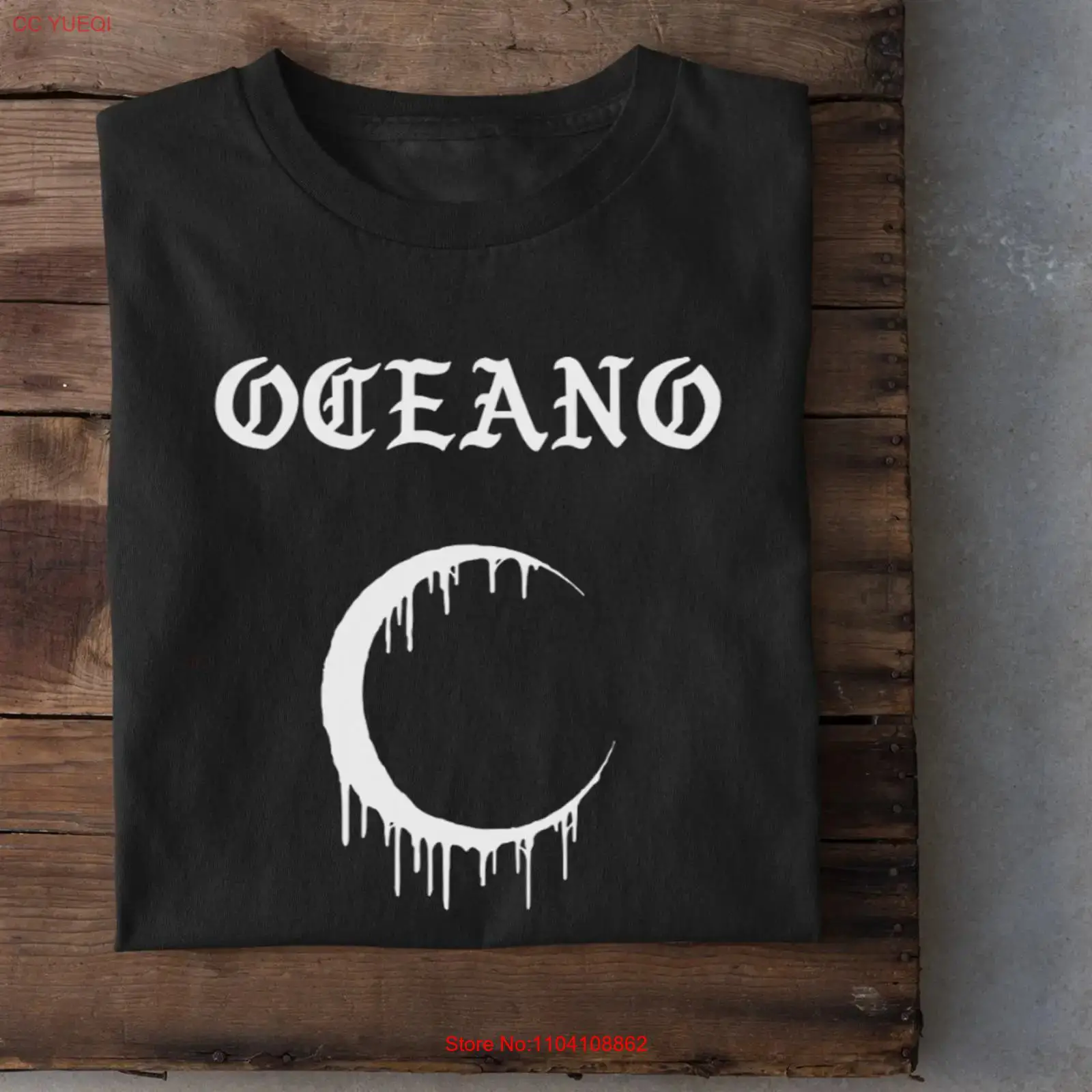Mens Fashion Black Shirt - Rare OCEANO Band Black Cotton All