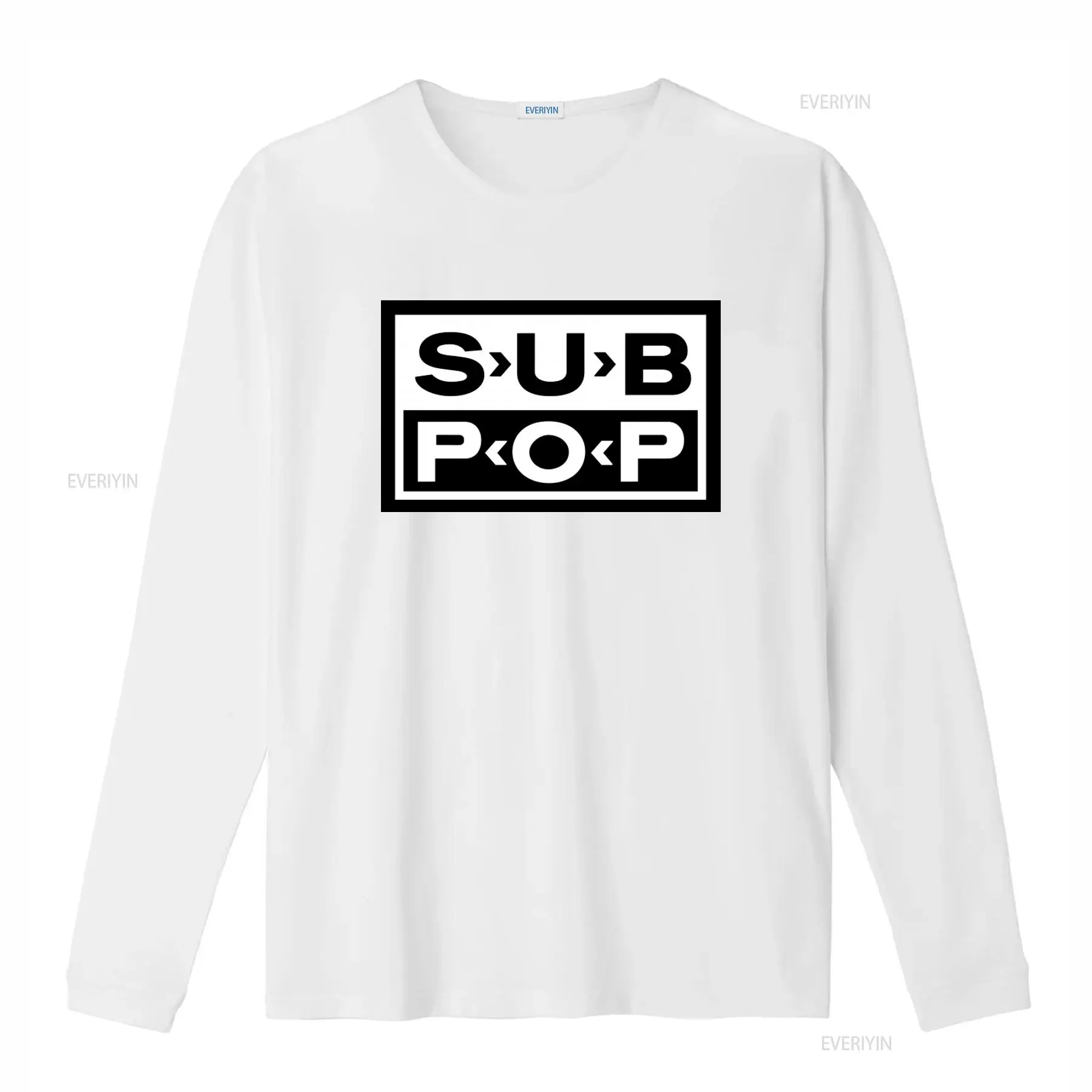 Sub Pop Logo T Shirt Black wit - Mens Fashion Black Shirt 评论和价格