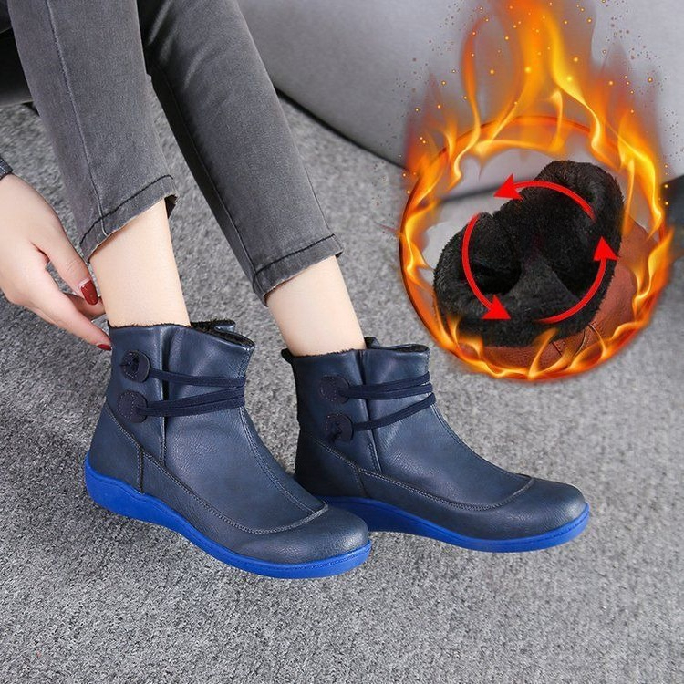 Women Vintage Round Toe PU Lea - Men Fashion Vintage 评论和价格