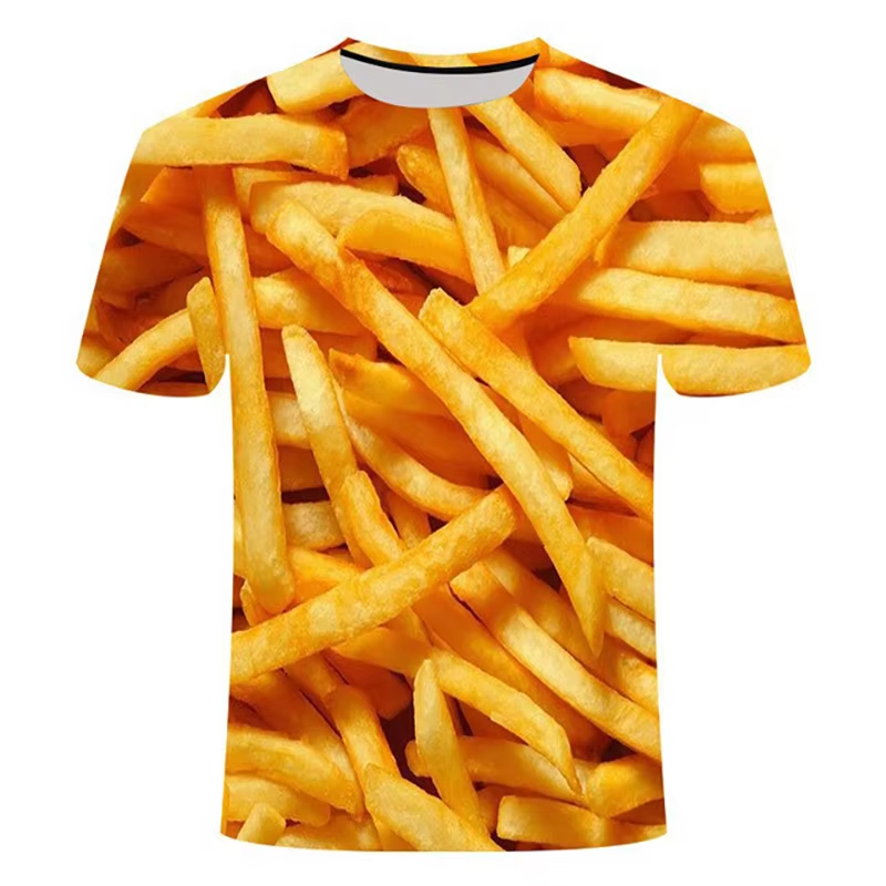 Funny Food 3D Printed T-Shirt  - Men'S Fashion Hamburg 评论和价格