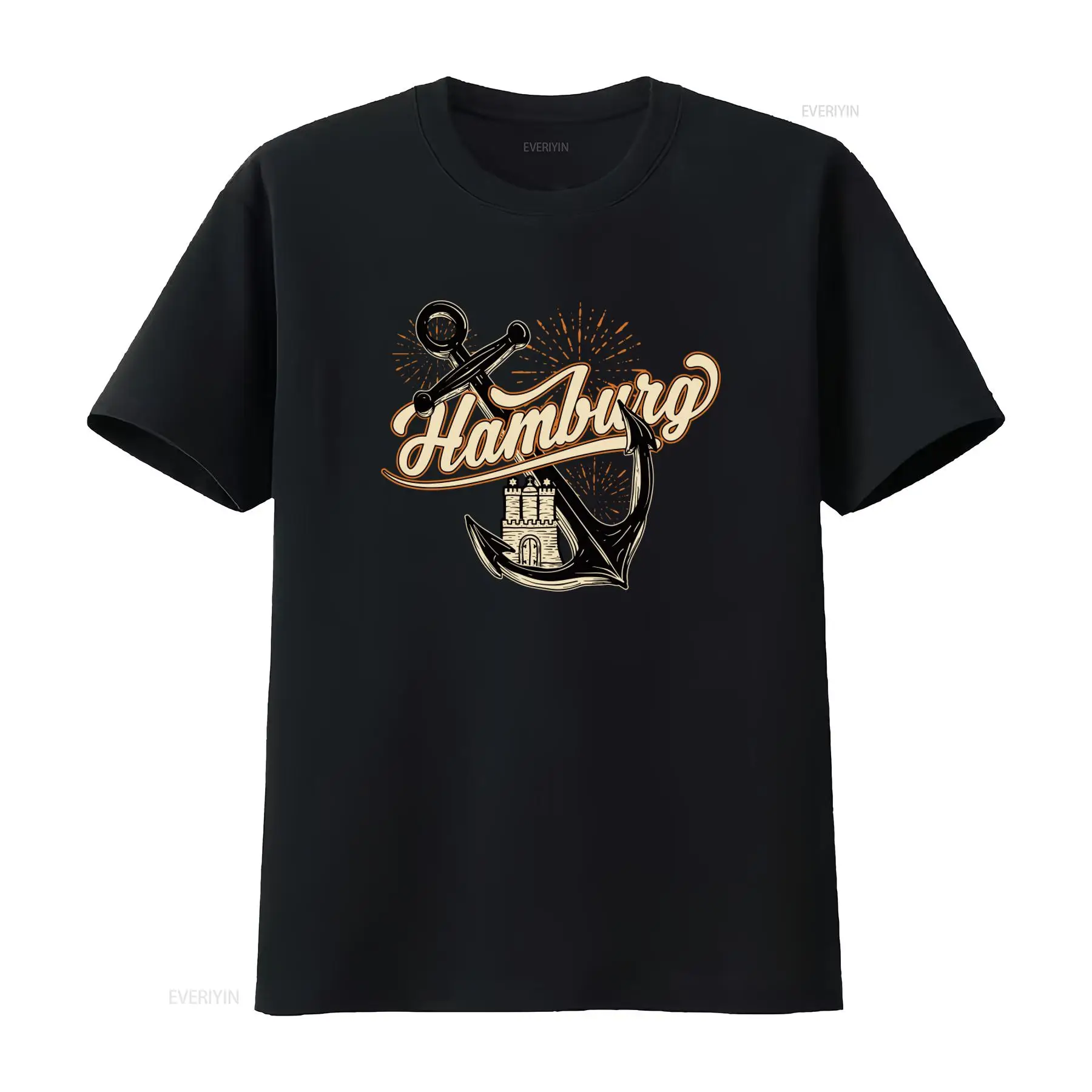 Mens Hamburg Anchor Print T Sh - Men'S Fashion Hamburg 评论和价格