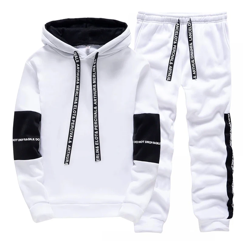 Black White Men's Tracksuit Fa - Men'S Fashion Clothing 评论和价格