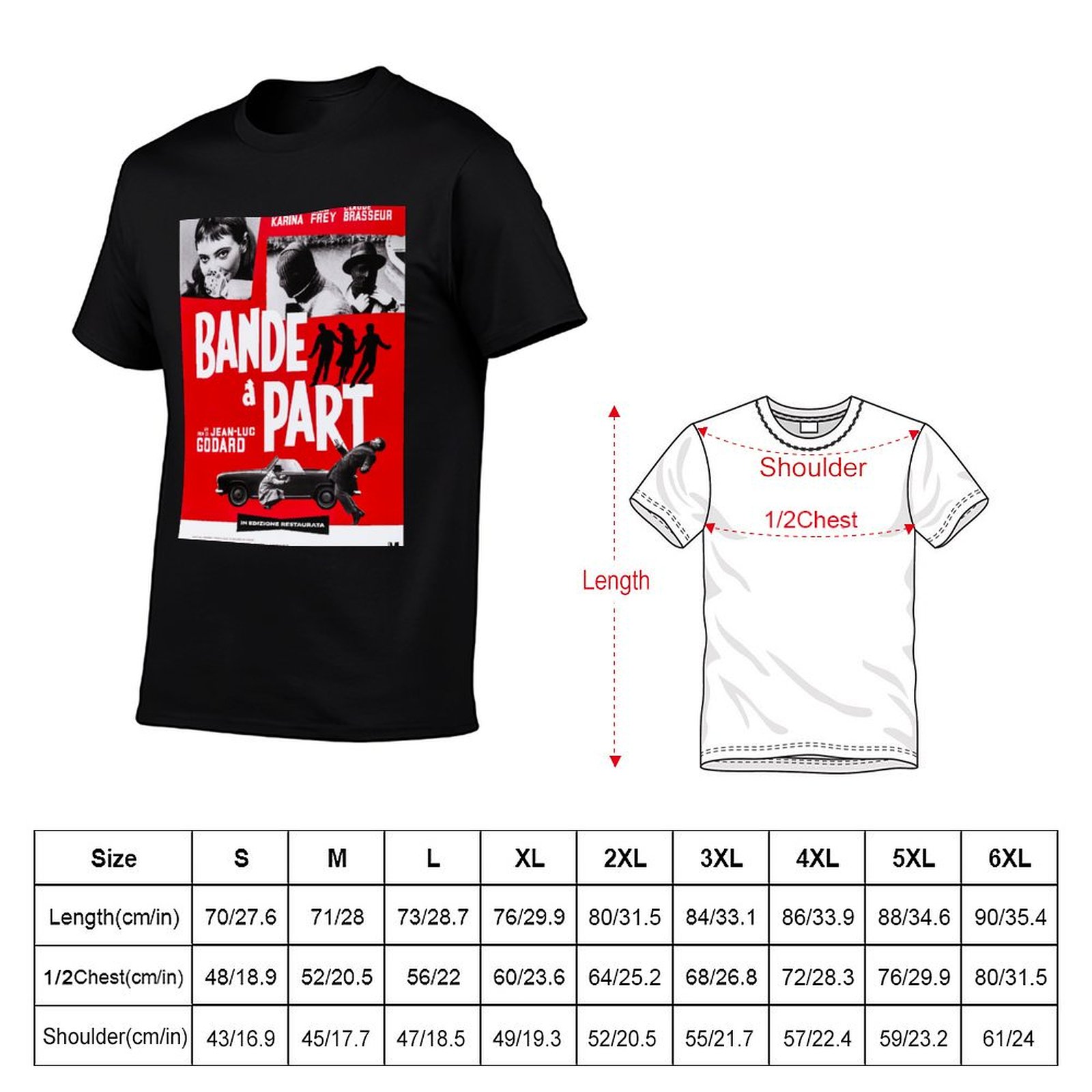 Bande A Part - Jean-Luc Godard - Jeans Shirt Fashion For Men 评论和价格