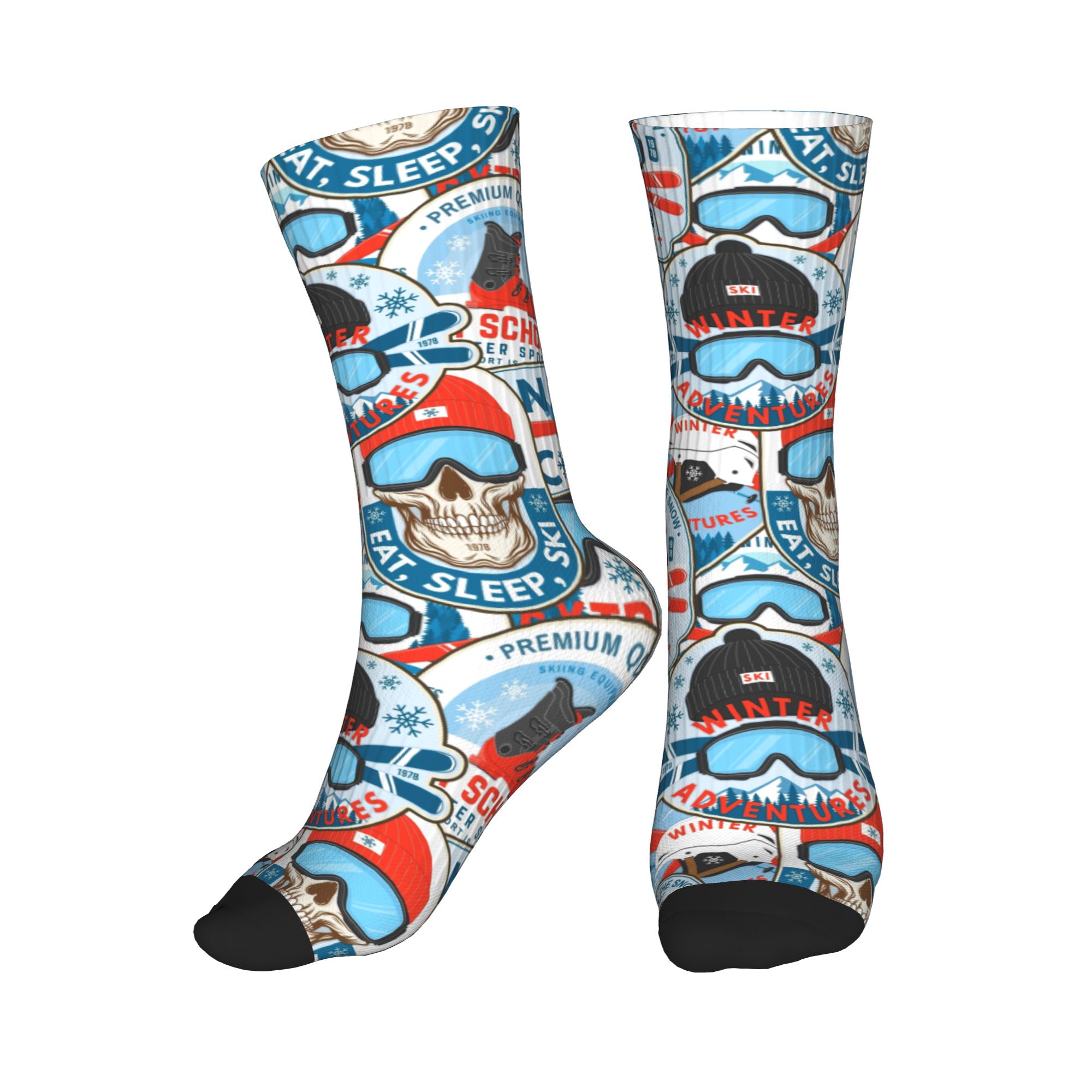 Vintage Red Blue Ski Club Seam - Men Fashion Vintage 评论和价格