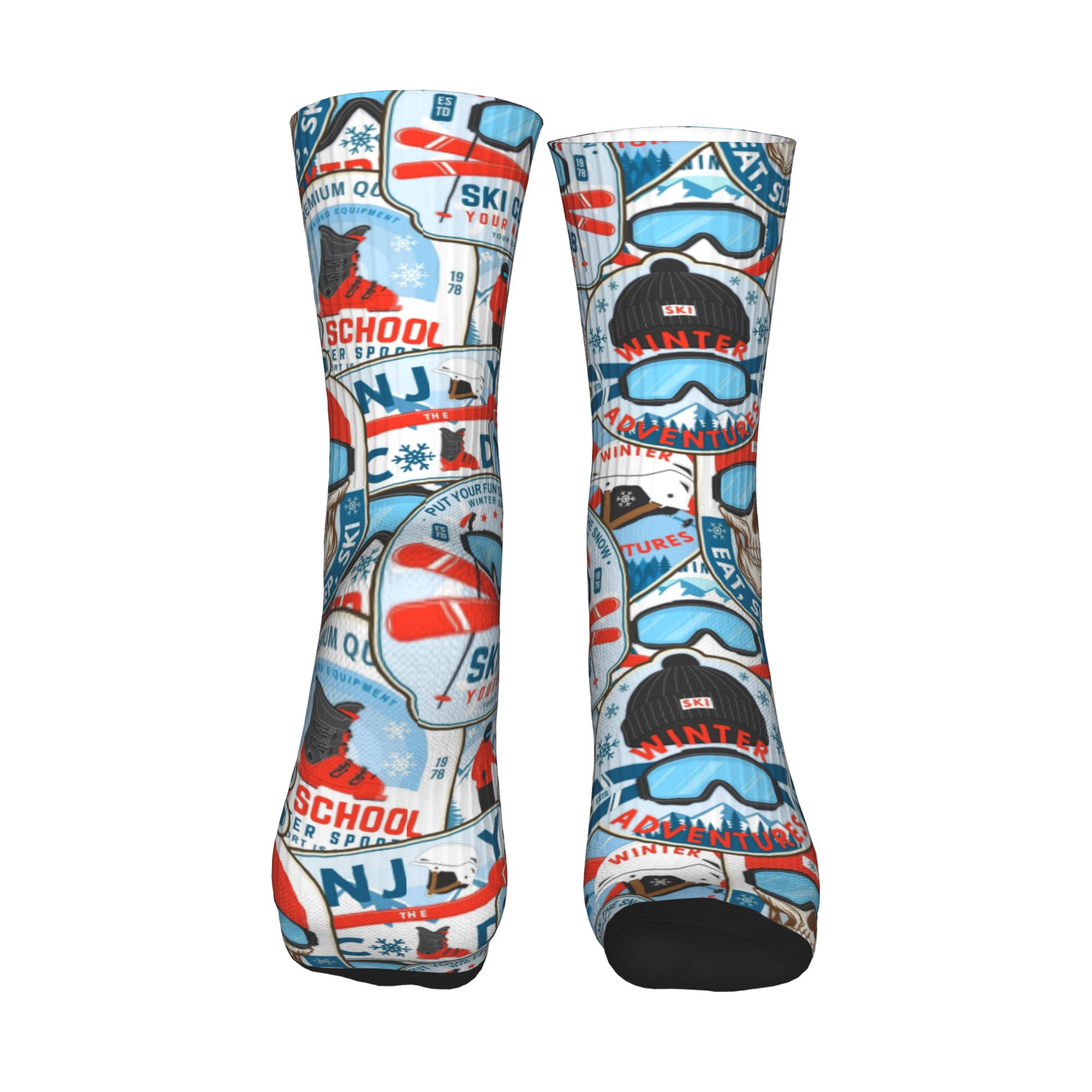 Vintage Red Blue Ski Club Seam - Men Fashion Vintage 评论和价格