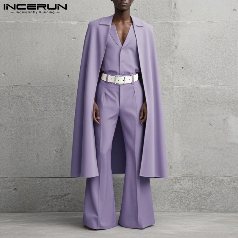 INCERUN Men Sets Solid Color L - Mens Fashion Blazer 评论和价格
