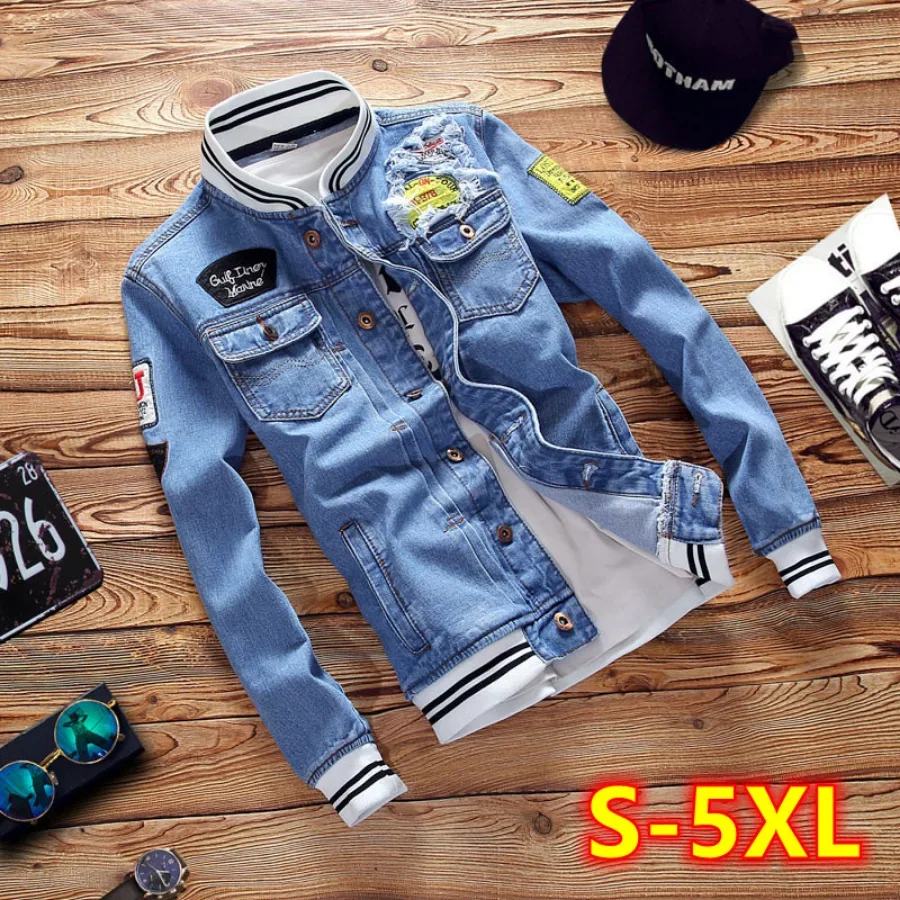 New 2026 Men's Denim Jackets F - Mens Fashion Denim Jacket 评论和价格