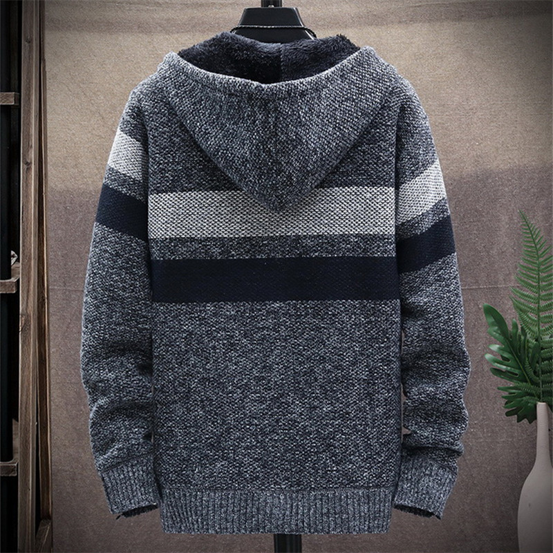 Men's Striped Sweater Coat Thi - Men'S Fashion Zip Sweater 评论和价格