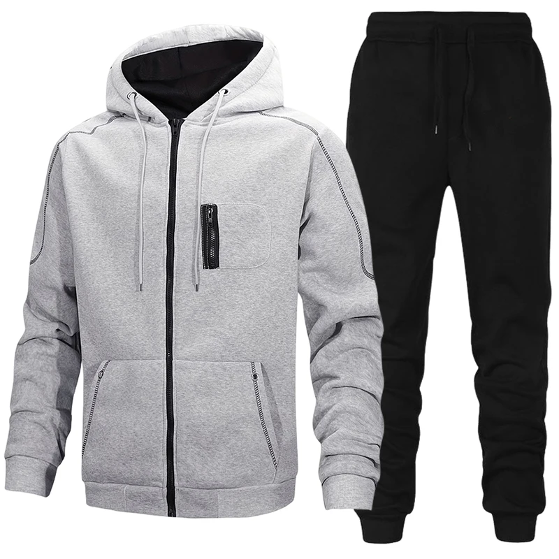 Fashion Men's Tracksuit Casual - Men'S Fashion Zipper Jacket 评论和价格
