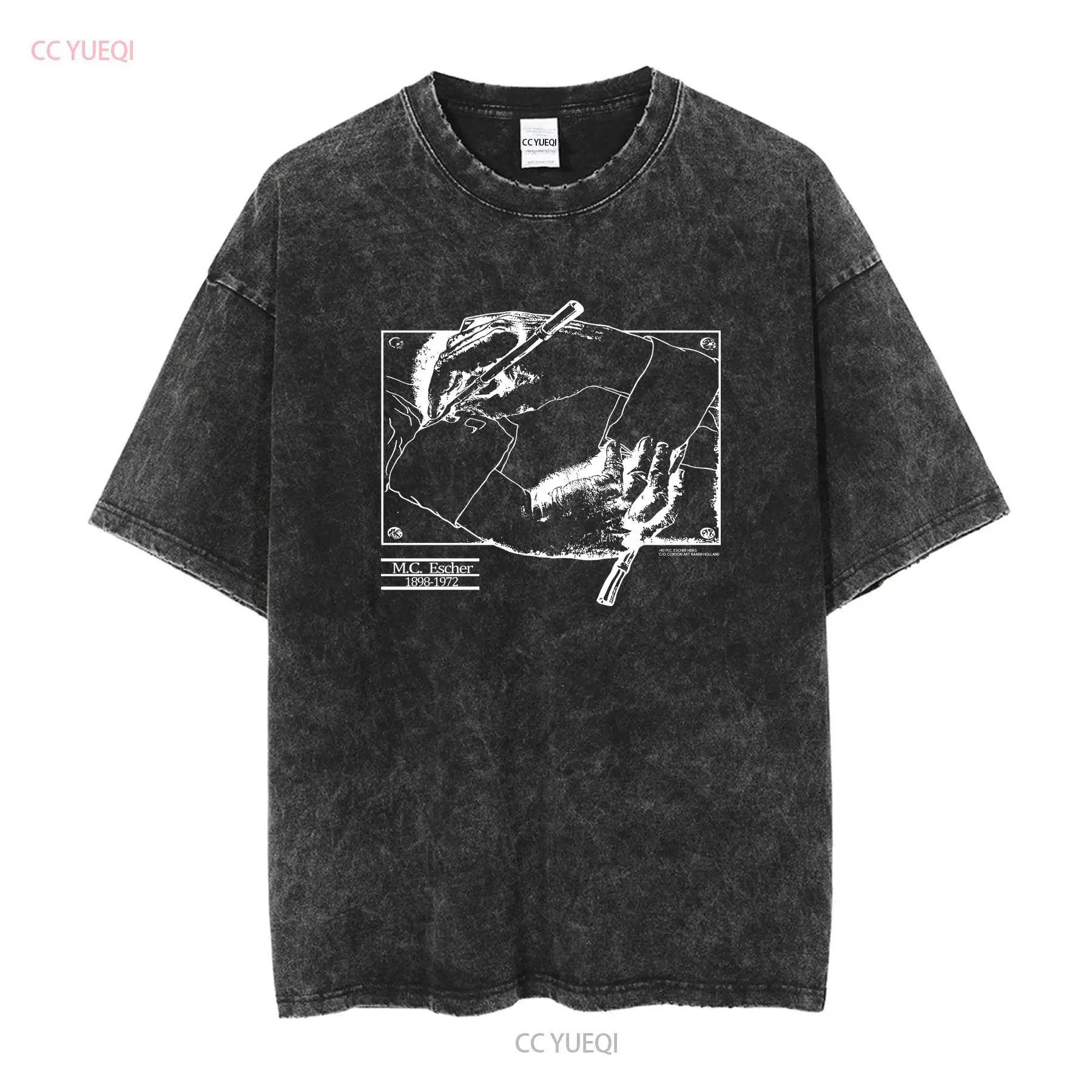 Vintage 1990 MC Escher T Shirt - Mens Fashion Black Shirt 评论和价格