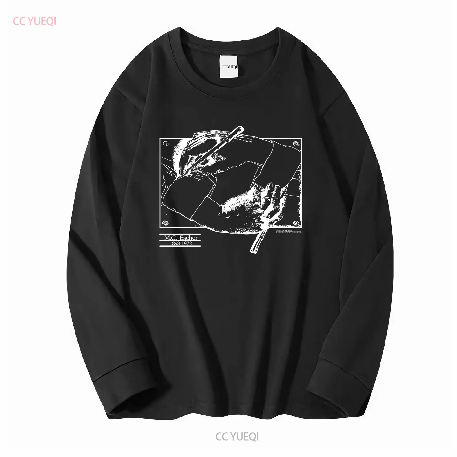 Vintage 1990 MC Escher T Shirt - Mens Fashion Black Shirt 评论和价格