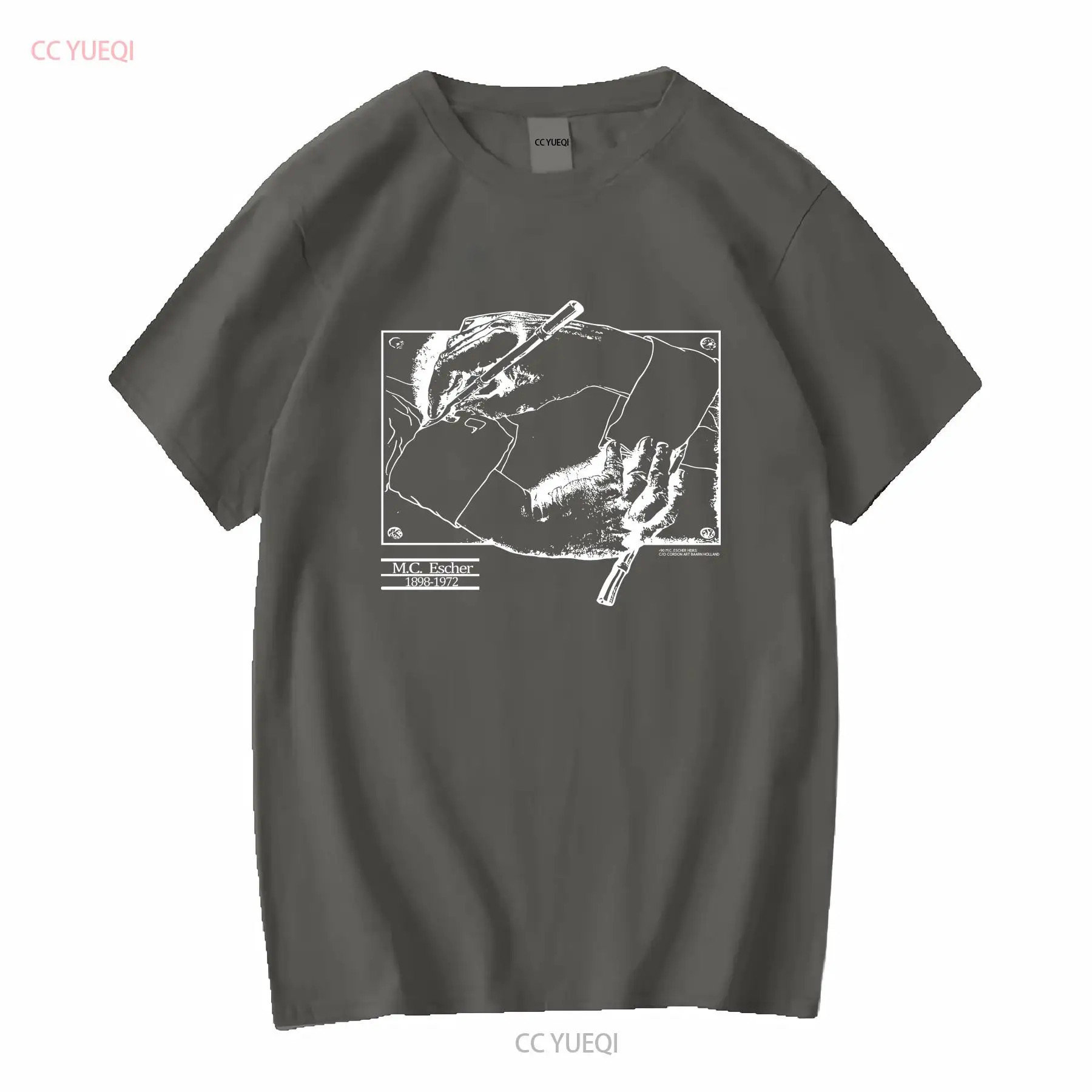 Vintage 1990 MC Escher T Shirt - Mens Fashion Black Shirt 评论和价格