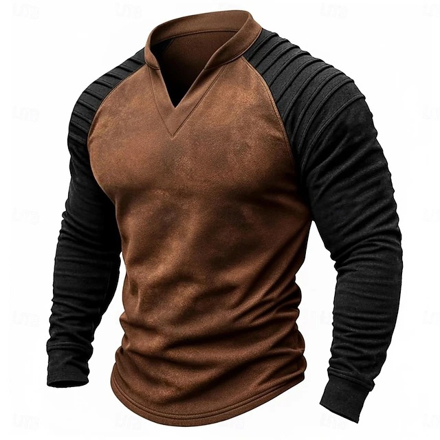 Vintage Distressed Henley Ragl - Men Fashion Vintage 评论和价格