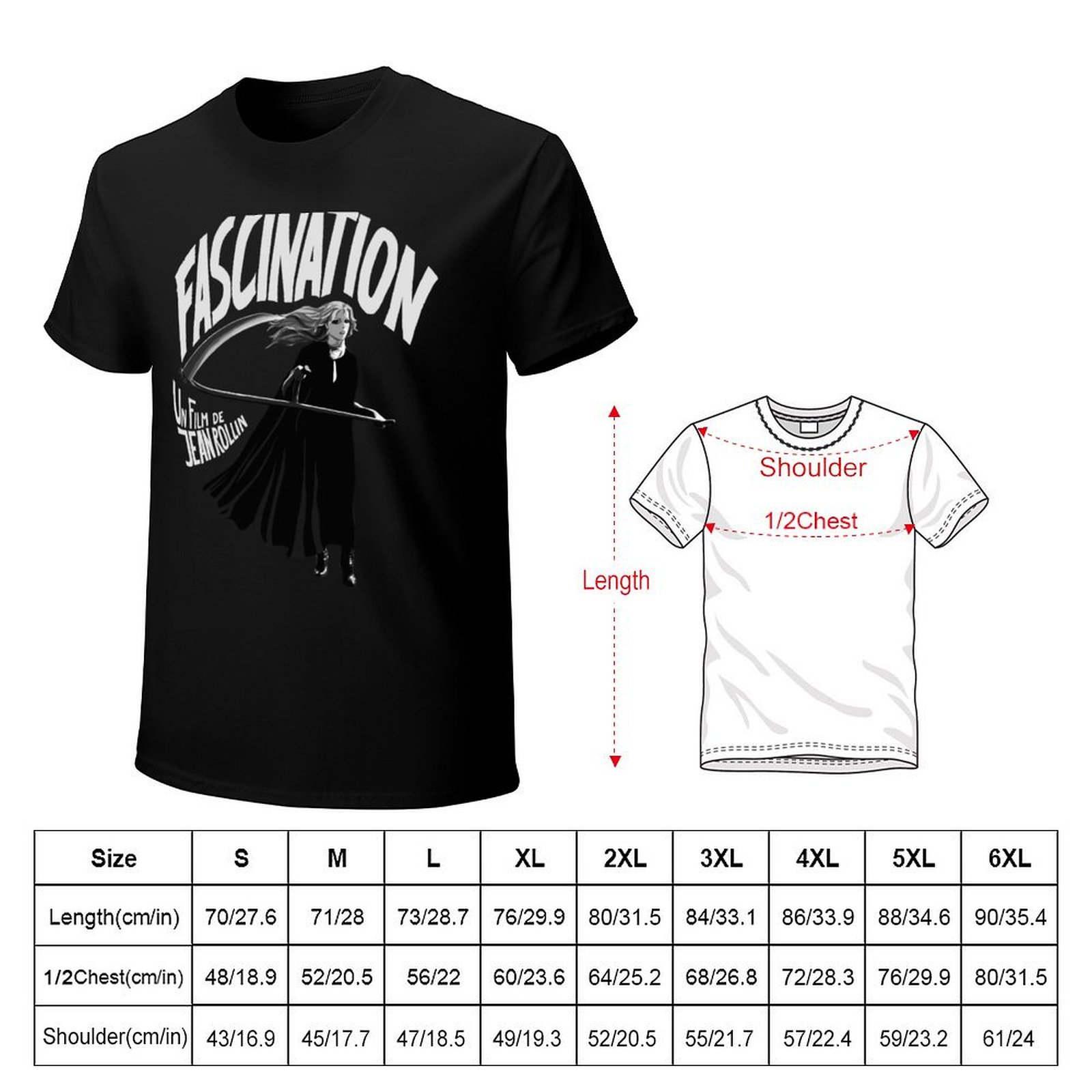 Fascination Jean Rollin T-Shir - Jeans Shirt Fashion For Men 评论和价格