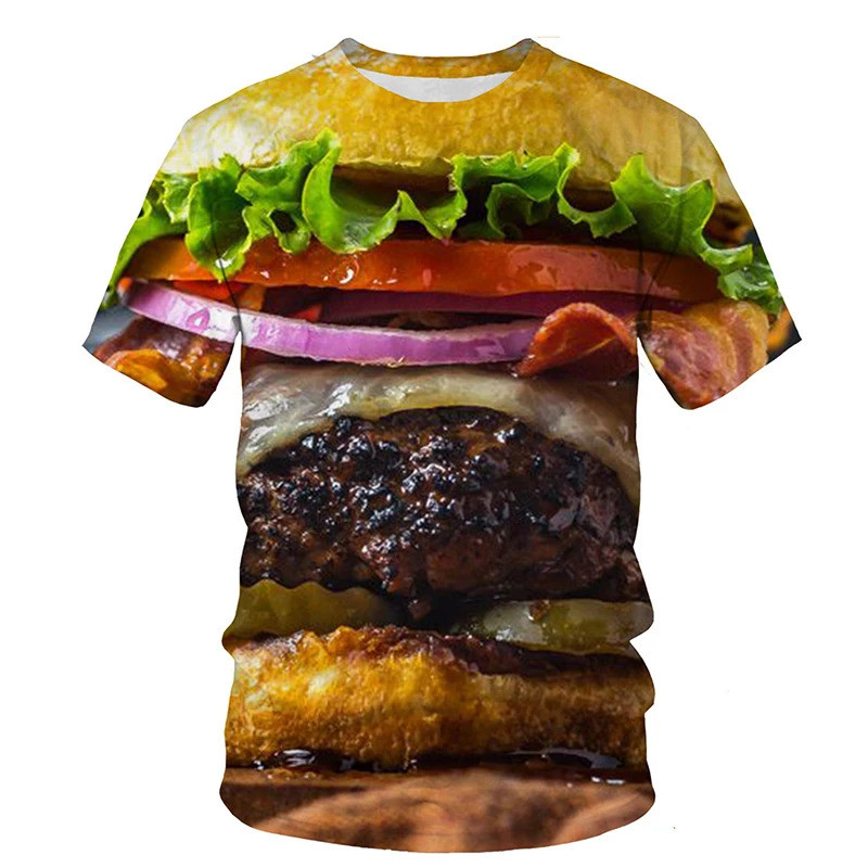 Funny Fried Eggs 3D Printed T- - Men'S Fashion Hamburg 评论和价格