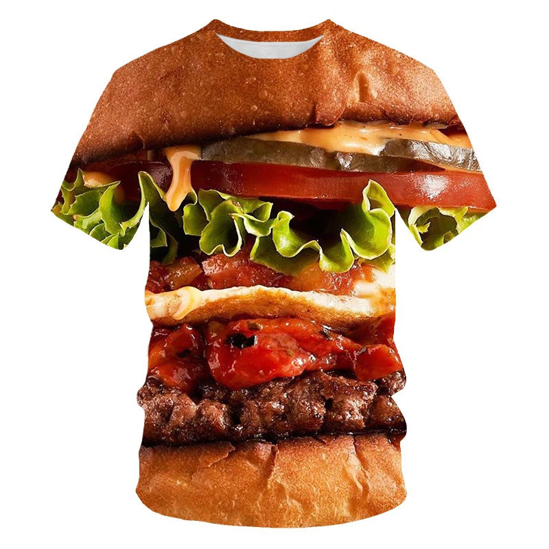 Funny Fried Eggs 3D Printed T- - Men'S Fashion Hamburg 评论和价格