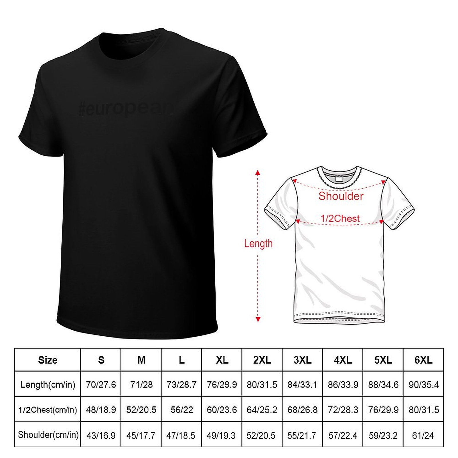 EUROPEAN Hashtag T-Shirt Casua - Mens Fashion Hashtags 评论和价格