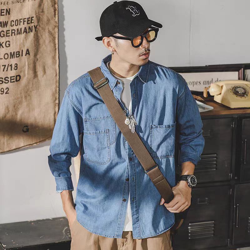 Mens American Retro Denim Jack - Mens Fashion Denim Jacket 评论和价格