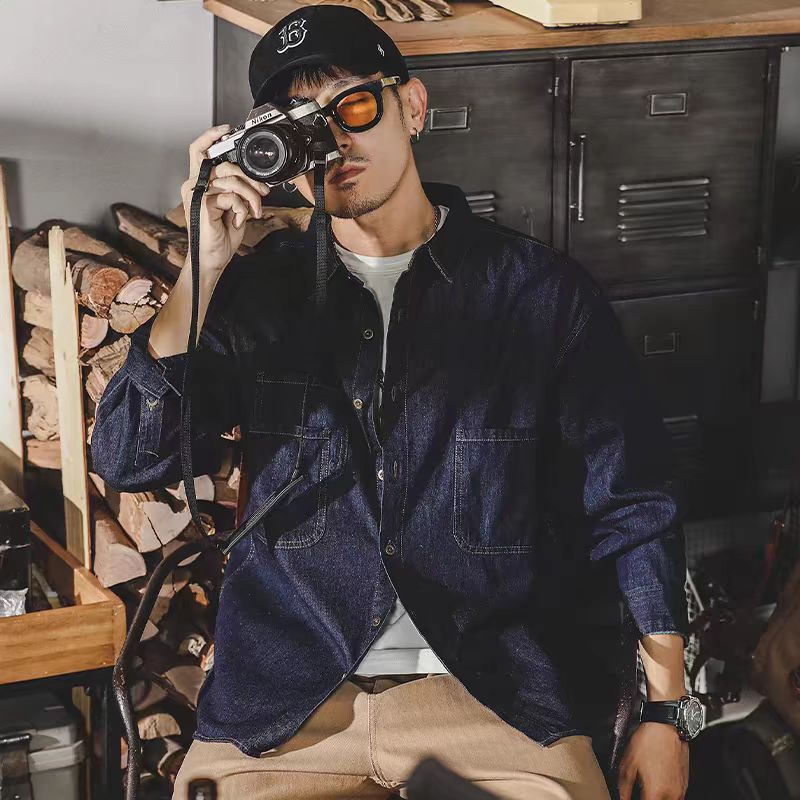 Mens American Retro Denim Jack - Mens Fashion Denim Jacket 评论和价格