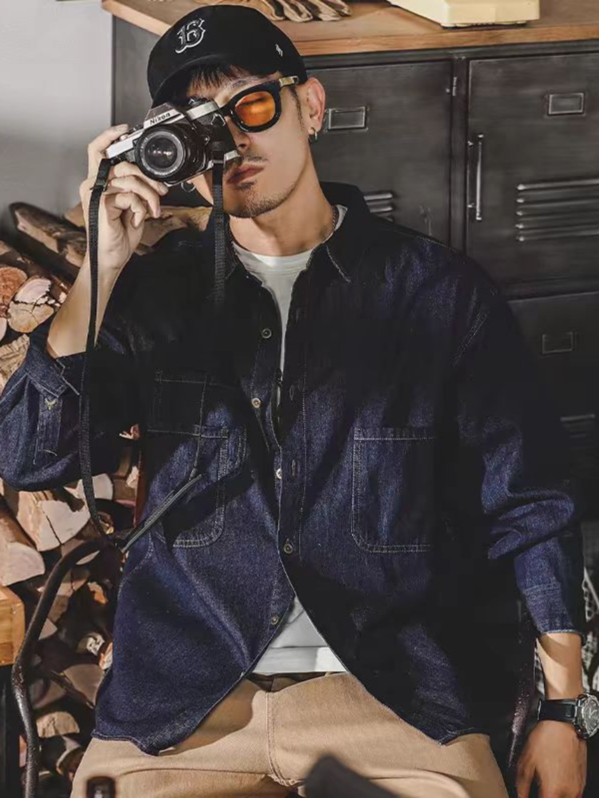 Mens American Retro Denim Jack - Mens Fashion Denim Jacket 评论和价格