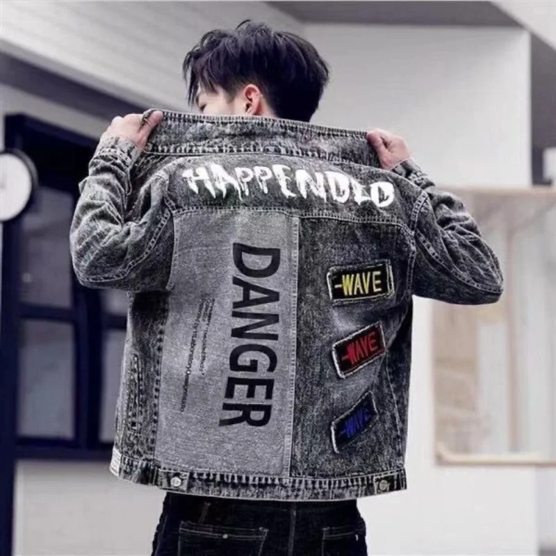 Button Hip Hop Casual Slim Sho - Mens Fashion Denim Jacket 评论和价格