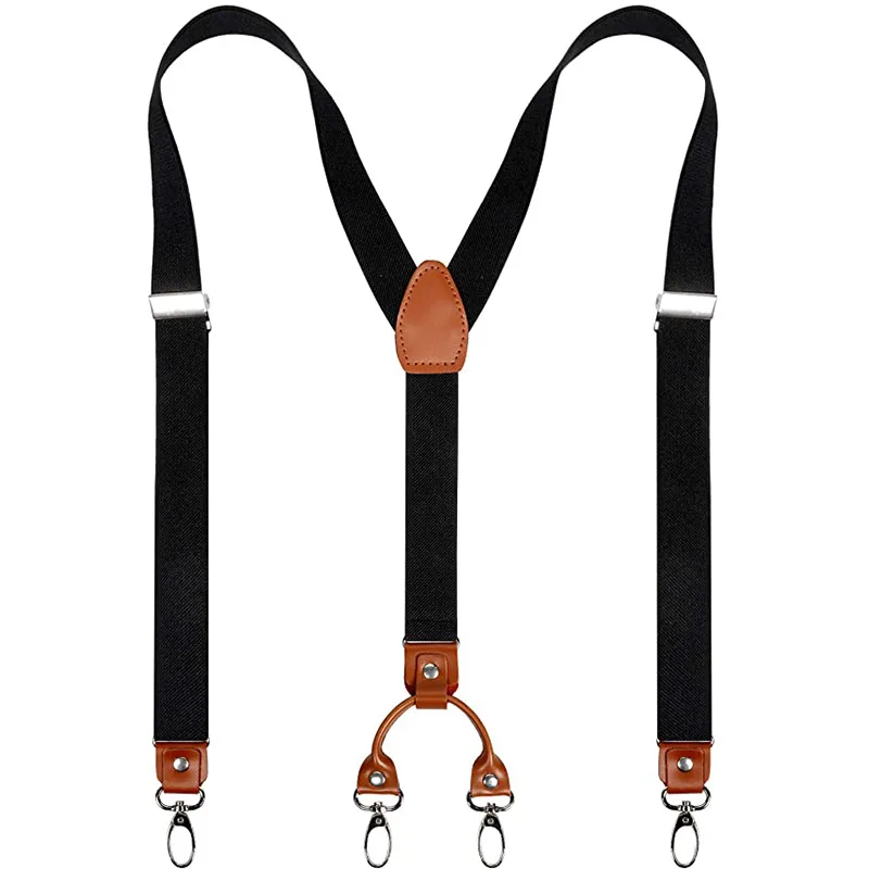 2.5cm 4 Clips Suspenders Clips - Jeans Shirt Fashion For Men 评论和价格