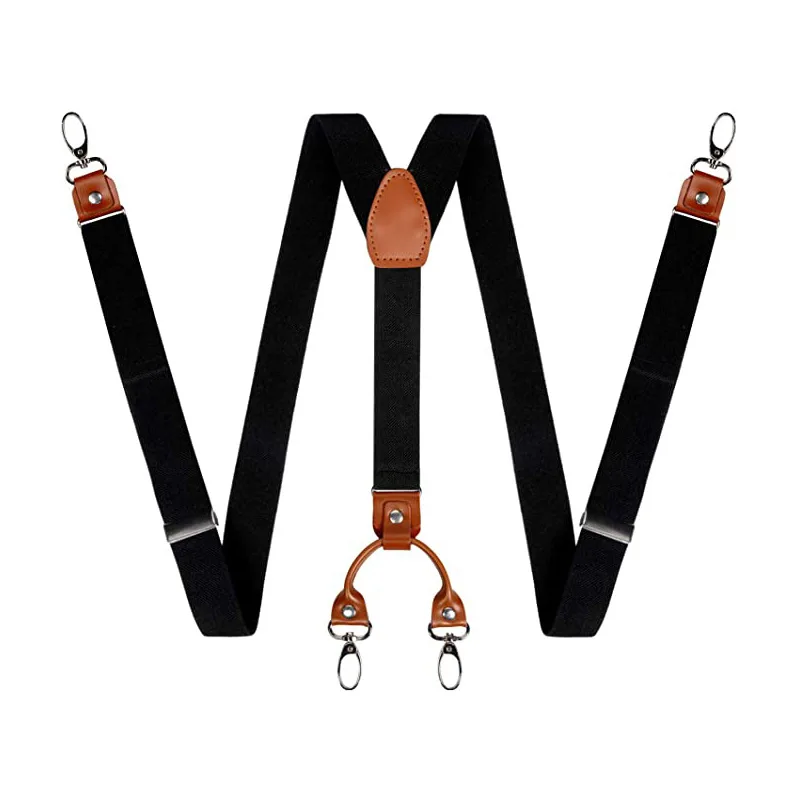2.5cm 4 Clips Suspenders Clips - Jeans Shirt Fashion For Men 评论和价格