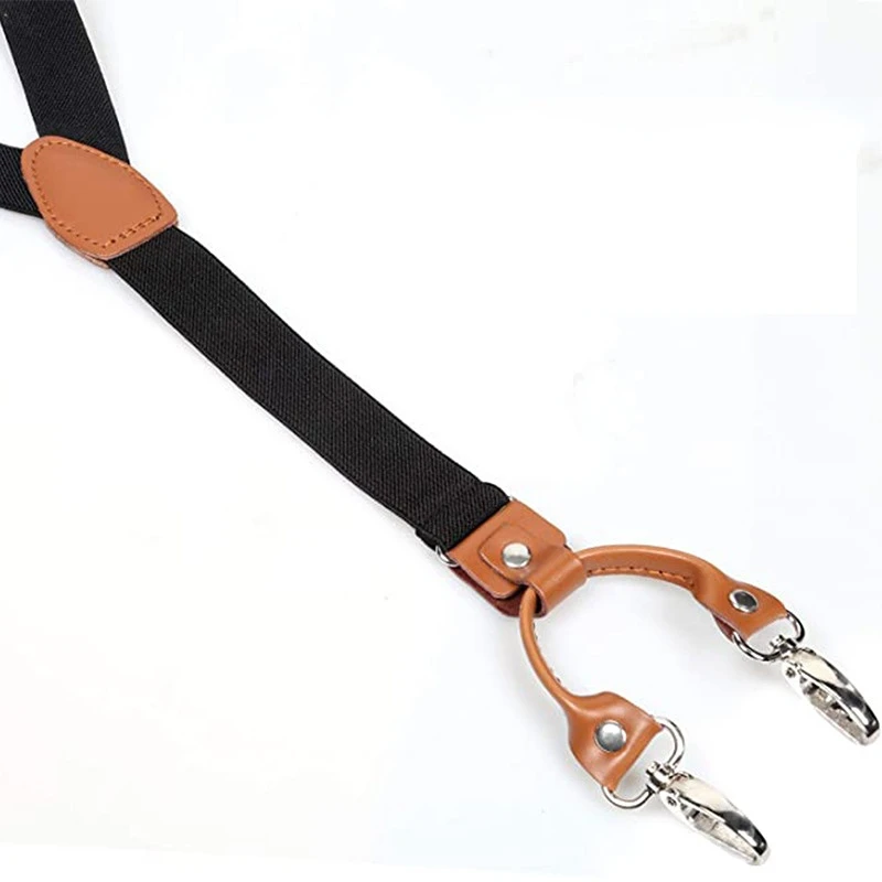 2.5cm 4 Clips Suspenders Clips - Jeans Shirt Fashion For Men 评论和价格