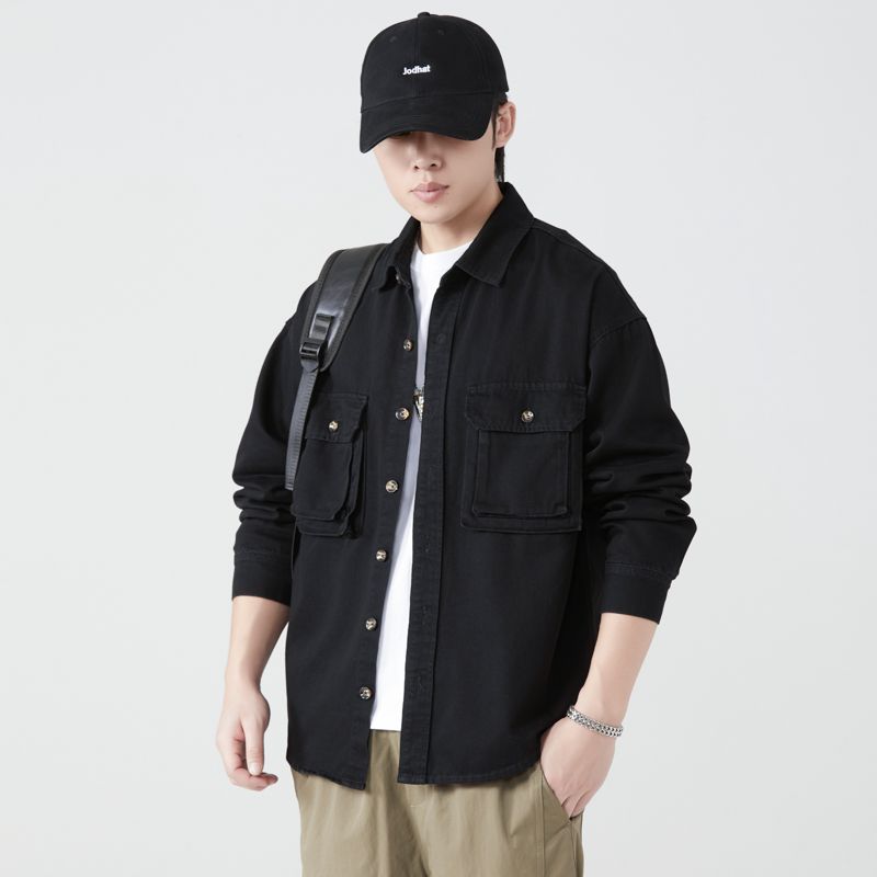 Pure Cotton Tooling Shirts Men - Mens Fashion Denim Jacket 评论和价格