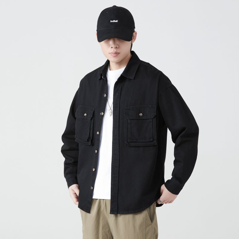 Pure Cotton Tooling Shirts Men - Mens Fashion Denim Jacket 评论和价格