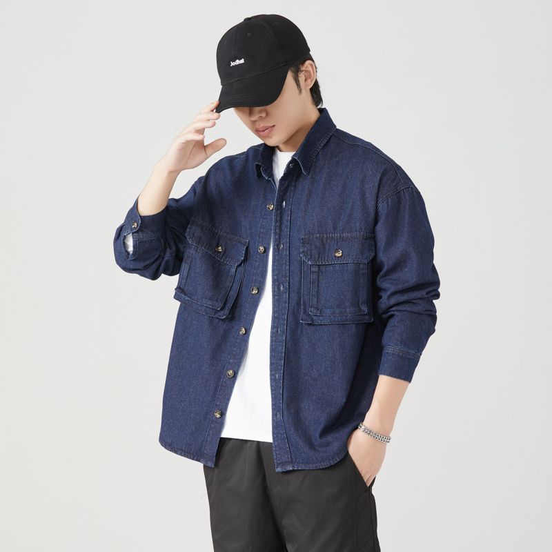 Pure Cotton Tooling Shirts Men - Mens Fashion Denim Jacket 评论和价格