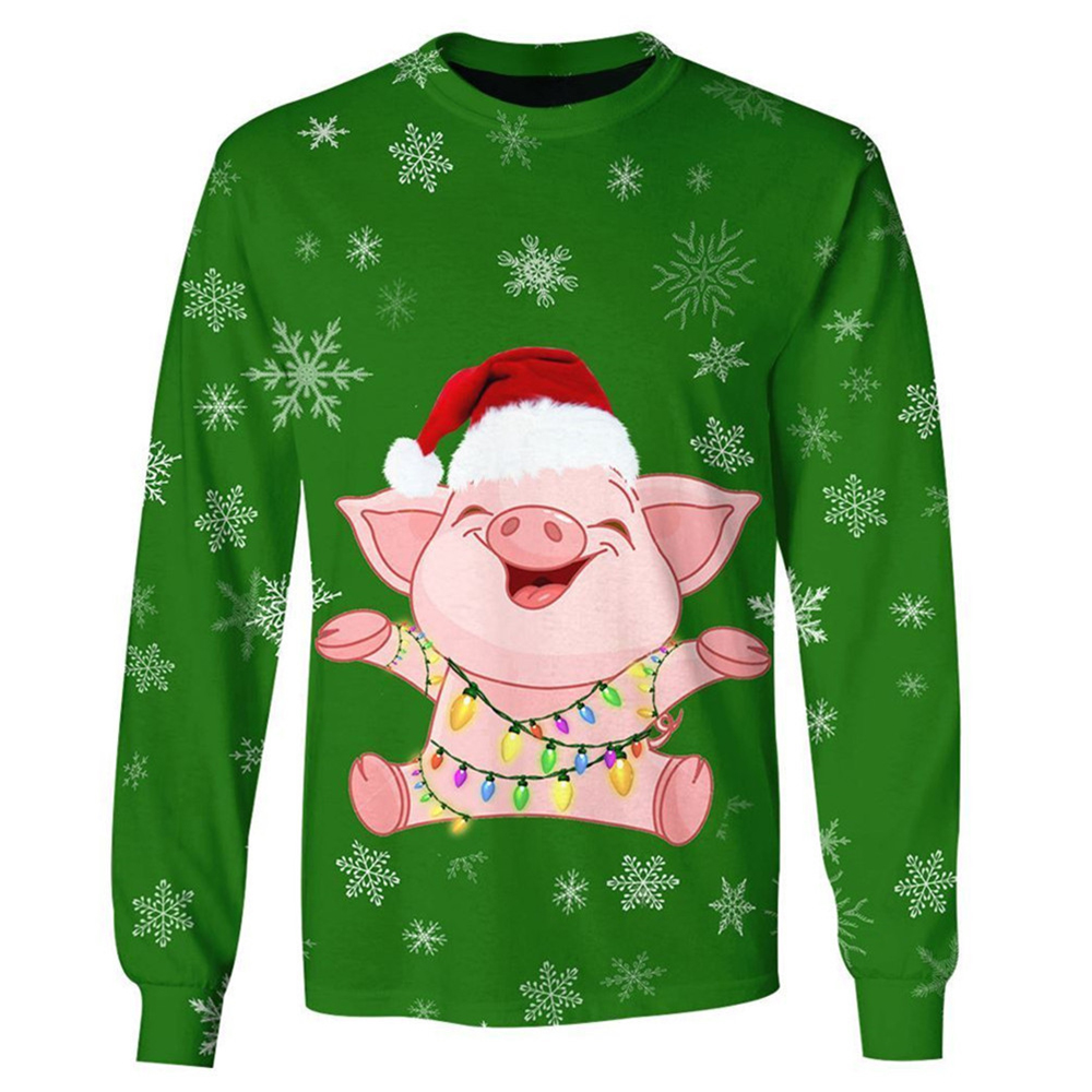 HX Funny Piggy Christmas Hoodi - Mens Xmas Fashion 评论和价格