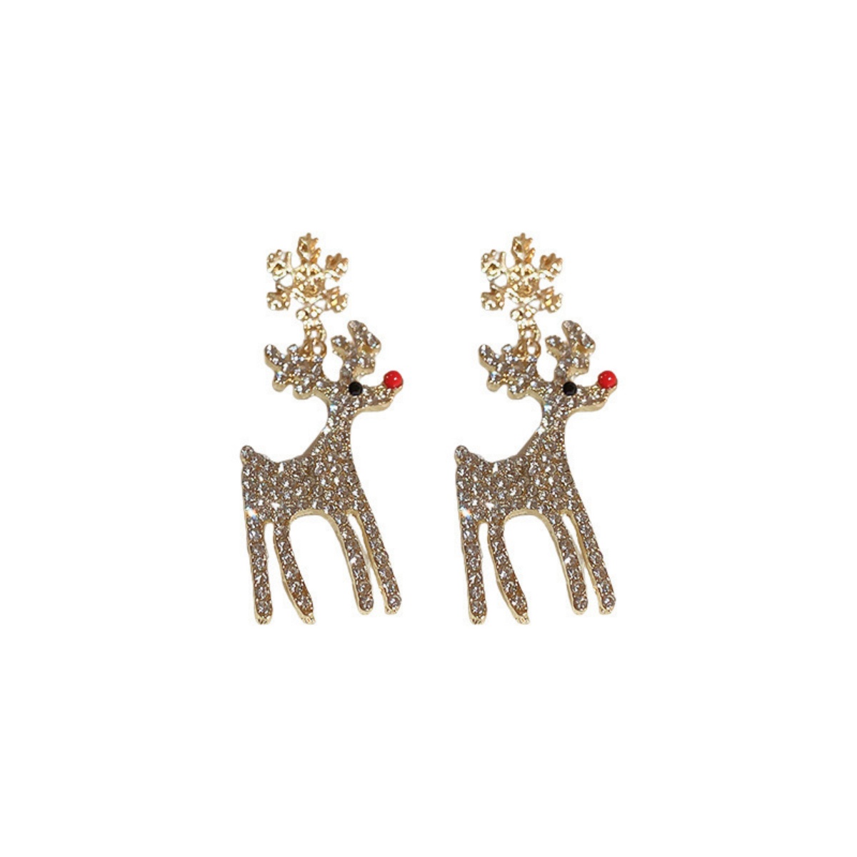 Xmas Holiday Deer Drop Earring - Mens Xmas Fashion 评论和价格
