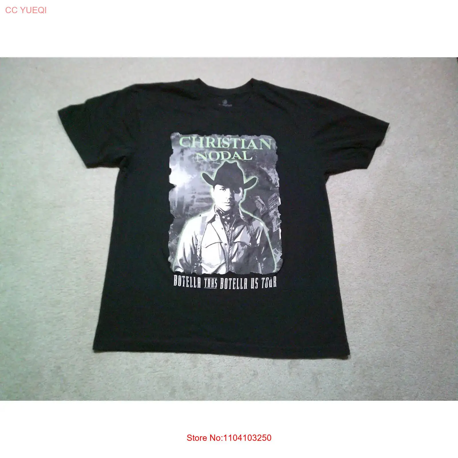 Christian Nodal T Shirt Mens L - Mens Fashion Black Shirt 评论和价格