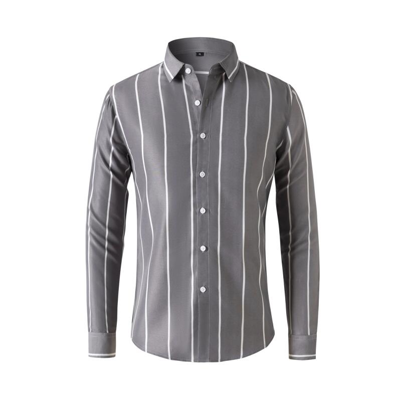 Men's Striped Dress Shirt Long - Men'S Fashion Clothing 评论和价格