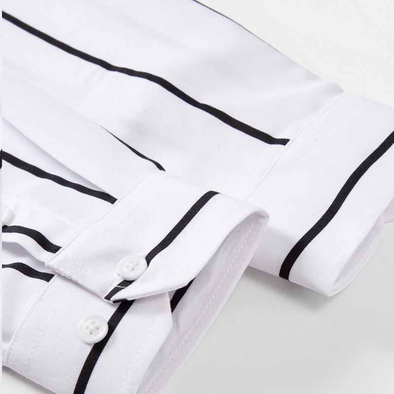 Men's Striped Dress Shirt Long - Men'S Fashion Clothing 评论和价格