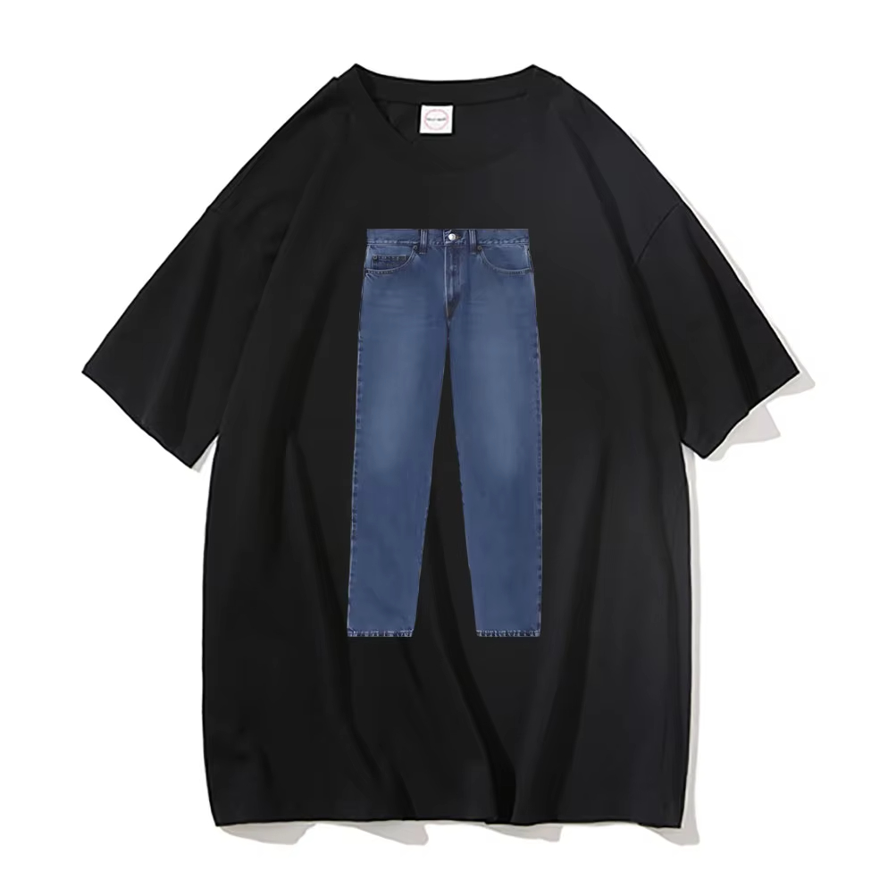 Funny Jeans Joke Pattern Print - Jeans Shirt Fashion For Men 评论和价格
