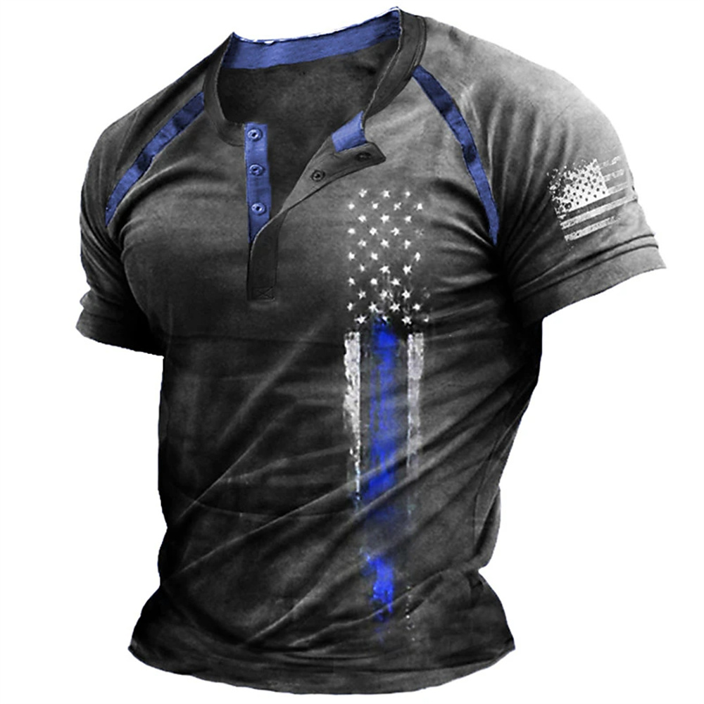 Funny 3D American Flag Print M - Men Fashion Vintage 评论和价格