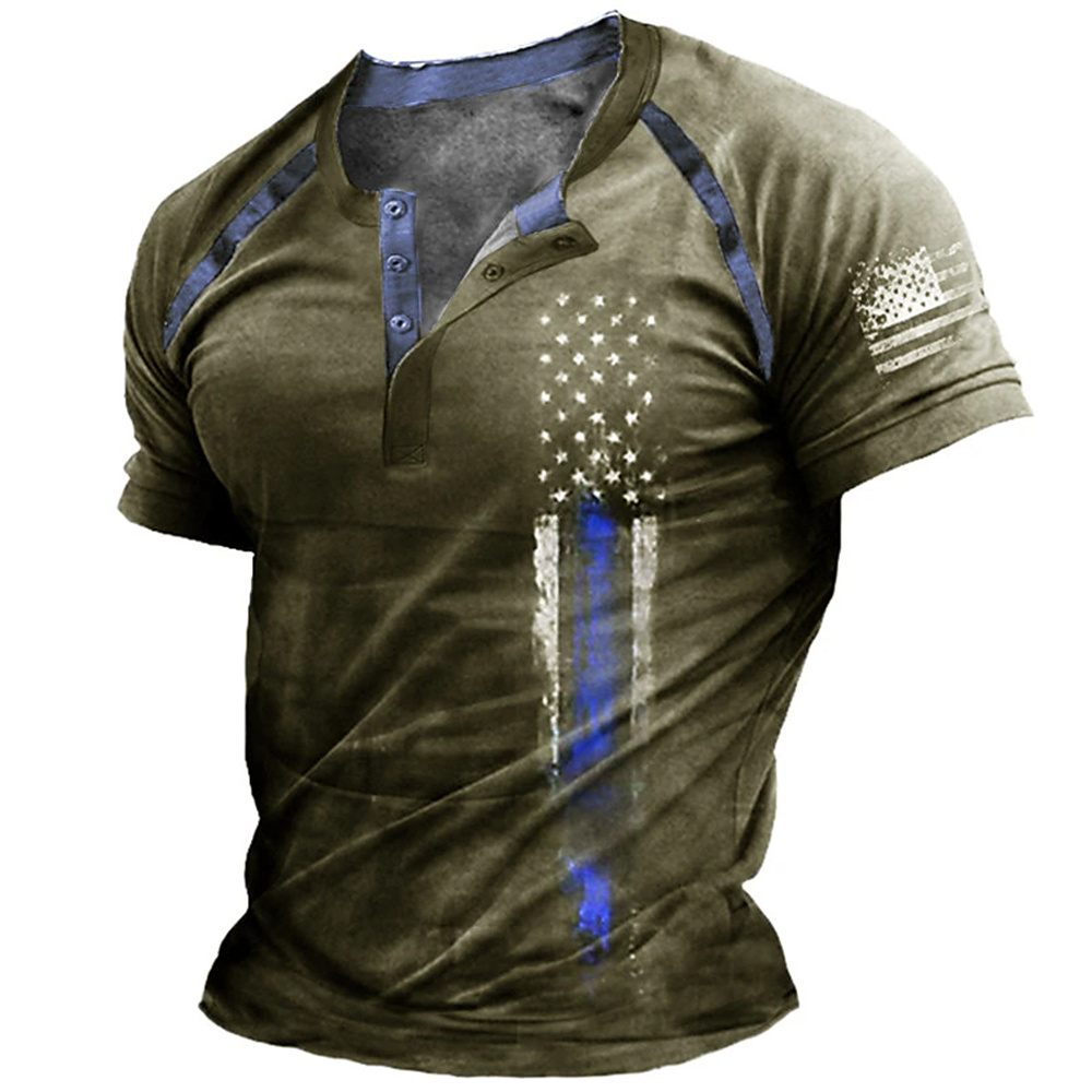 Funny 3D American Flag Print M - Men Fashion Vintage 评论和价格