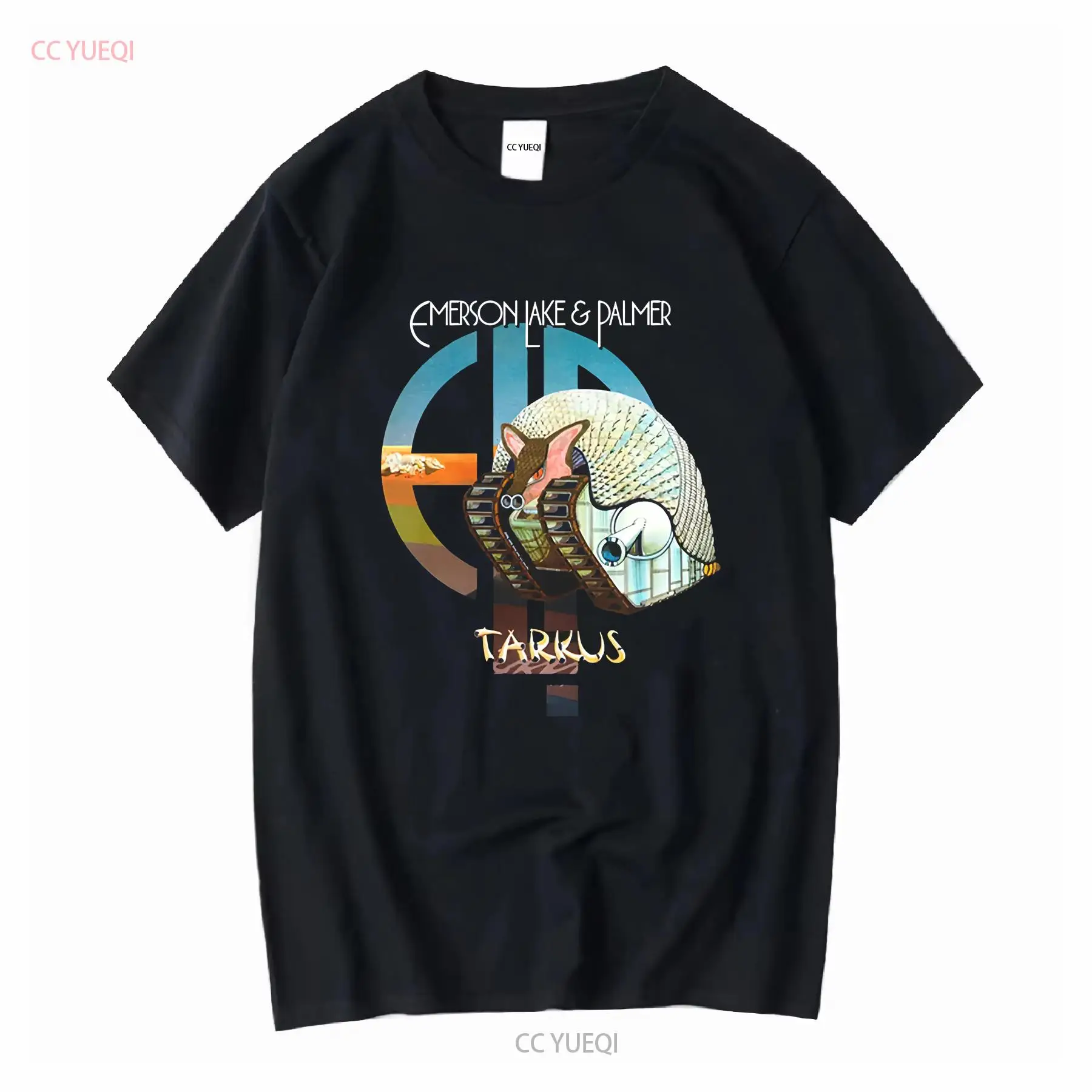 Tarkus ELP Emerson Lake and Pa - Mens Fashion Black Shirt 评论和价格
